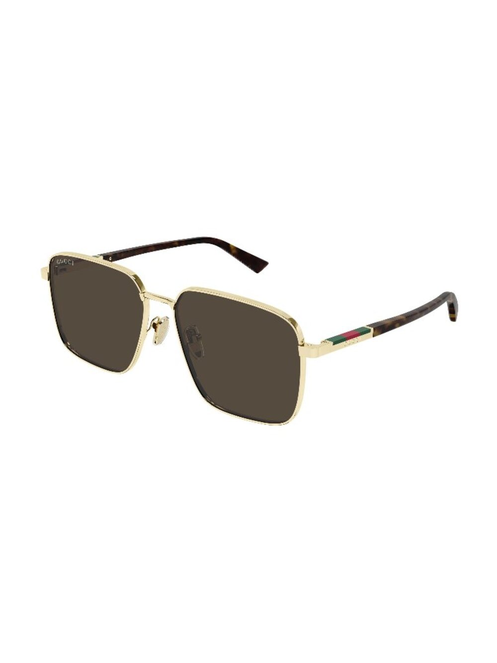 New Gucci Men's Sunglasses Gold Brown Lens Metal Frame GG1965SK 002 60